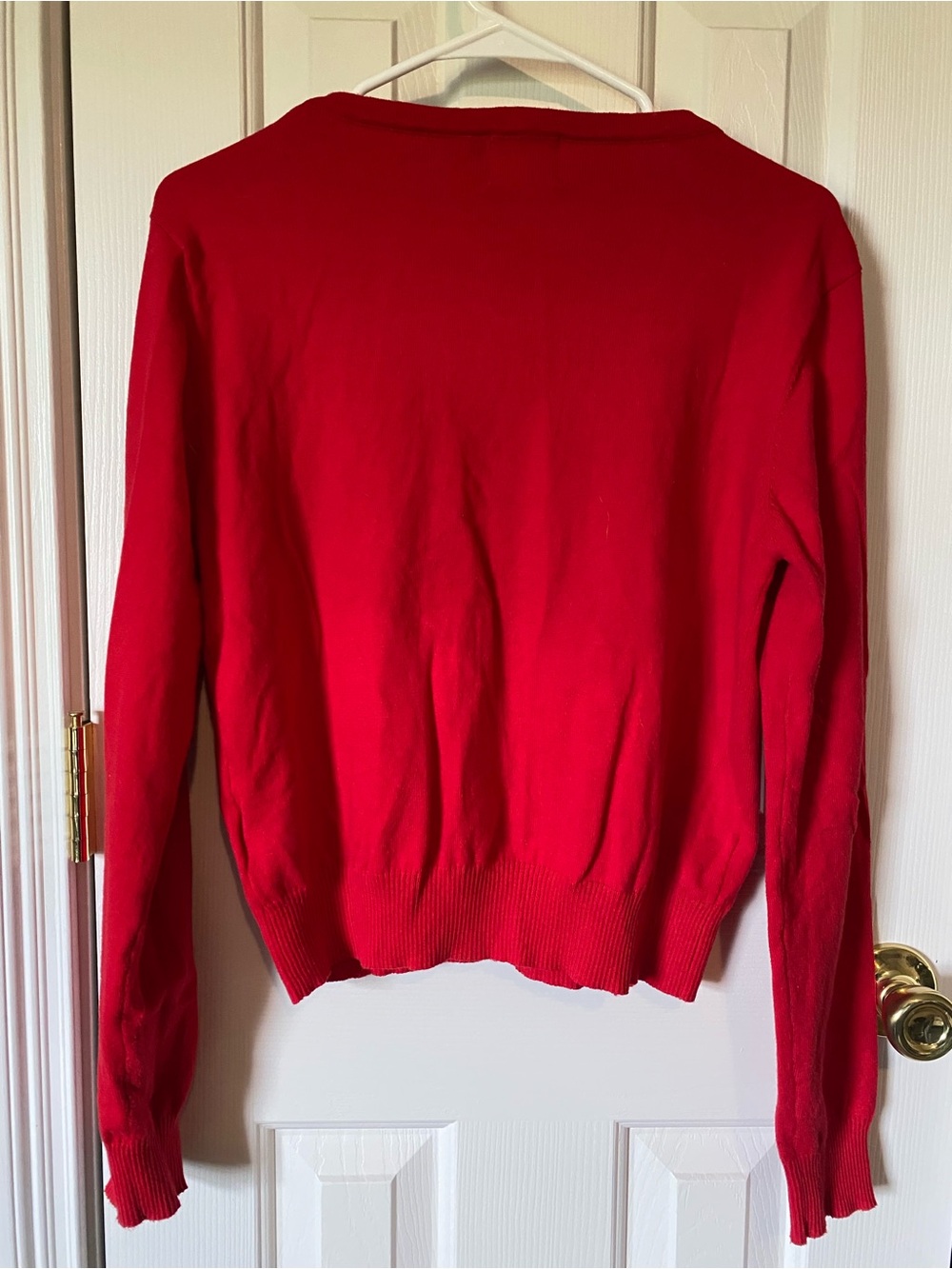 Banned Apparel Red Embroidered Retro Cardigan Crop Sweater - Picture 4 of 6